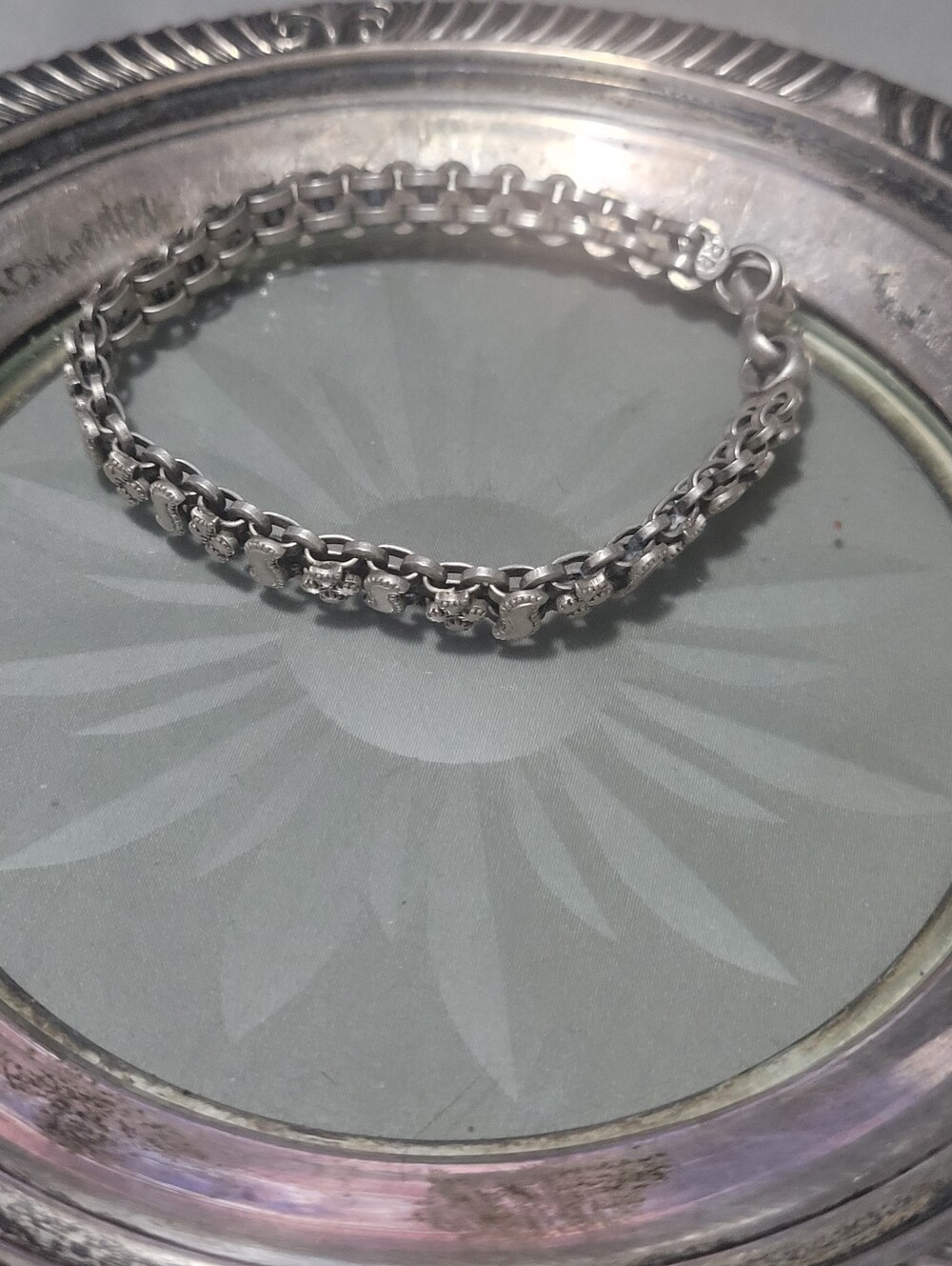 Sterling Silver Men's Chain Bracelet - Silver